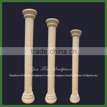 Hand Carved Garden Stone Decorative Roman Pillar Design