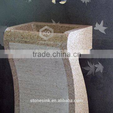 Classic Style Natural Stone Garden Pedestal Sink photo-2