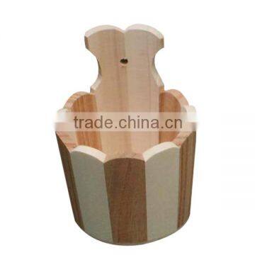 2016 wood composite,decorative wooden flower pots,wooden bucket