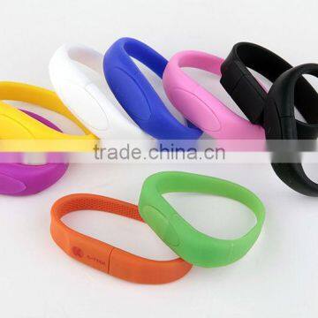 Wholesale Christmas Silicon Bracelet USB,Wristband USB Drive,USB Memory Stick with logo printing