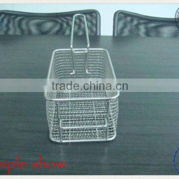 stainless steel wire mesh french fries baskets of Guangzhou factory