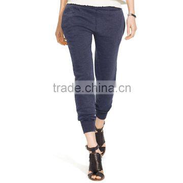 Navy plain with side pockets women sweat pants