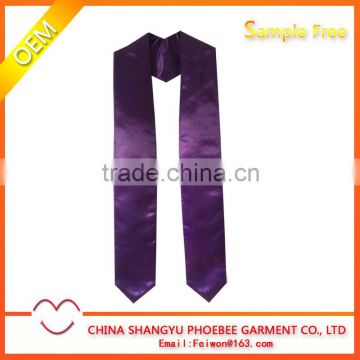 Good quality Plain Shiny Satin Colorful Graduation Stole Wholesale