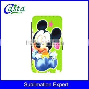 Factory direct sale Blank Sublimation Mobile phone holster Litchi grain Sublimation phone cover for Samsung Galaxy S6