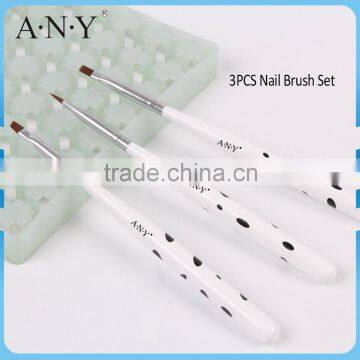 ANY Hot Selling Wood Handle Brushes /3PCS Nail Brush