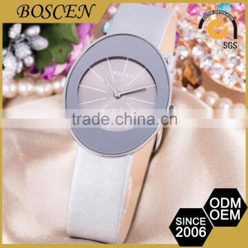Elegant And High-End Cheapest Price Japan Movt Quartz Watch Stainless Steel Back White
