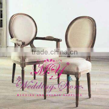 louis style white wood wedding chairs
