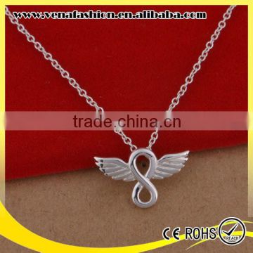 mens silver necklace cheap angel 925 wing pendant