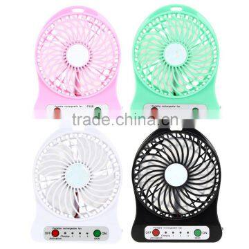 Portable mini hand held 18650 battery operated fan, table usb fan