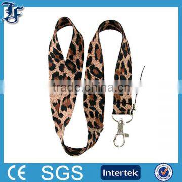 New trendy lepoard ainmal print lanyard ID card lanyard neck strap