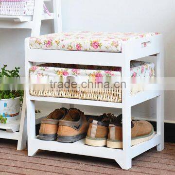 interior entryway small sitting shoes storage bench with soft cushion                        
                                                Quality Choice