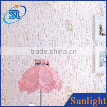 Korean country style wallpaper exquisite floral pattern wallpaper non-woven wallpaper flower wallpaper