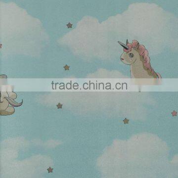 K5524 cloudy horse picture child wall paper