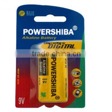 Hight Quality 6LR61 alkaline 9V battery from China