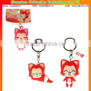 Promotional 3d soft custom pvc keychain