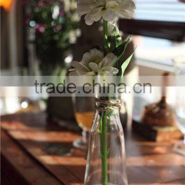 China Supplier high quality cheap price clear glass flower vases with artificial flower