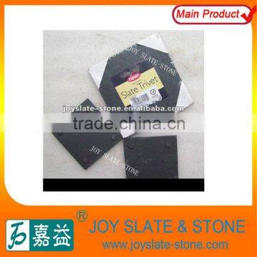 Black Square Slate Coasters