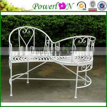 Hot Selling Nice Antique Design Vintage Wrought Iron Love Seat Garden Chair For Outdoor