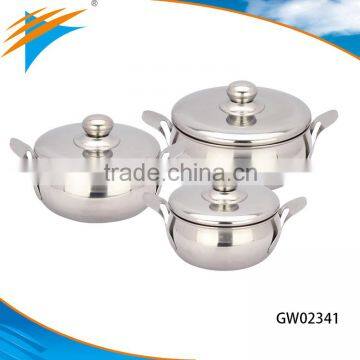 3pcs apple shape Stainless Steel Casseroles