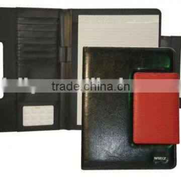 A4 PVC Conference Folder Black, Portfolio with Calculator and Writing Pad, S013A100042