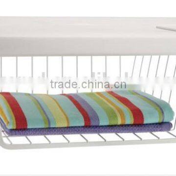 15" White Kitchen Cabinet Wire Basket