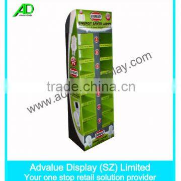 environmental LED light cardboard advertising display stand