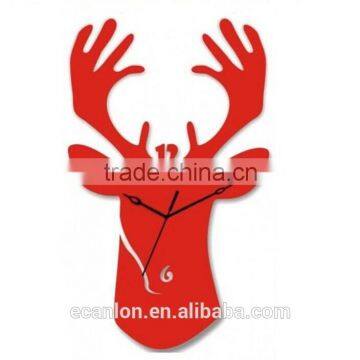 Red Acrylic Clocks for Home Decoration