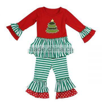 Wholesale cute baby christmas outfits kids christmas clothing set kids christmas clothing set girls fall boutique outfits