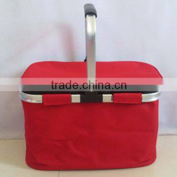 Promotional portable foldable cloth shopping basket for sale