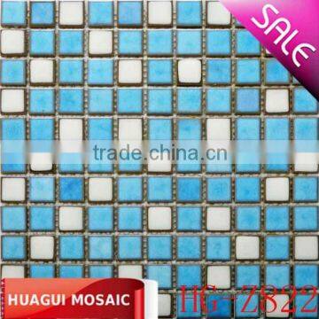 Blue mix while ceramic mosaic tile HG-Z822