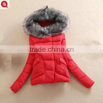 Women Winter Fur Plain Varsity Jacket Wholesale