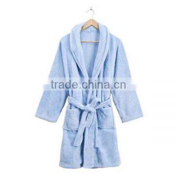 Blue Bathrobe Hotel Home Robe 100% Cotton Children Bathrobe