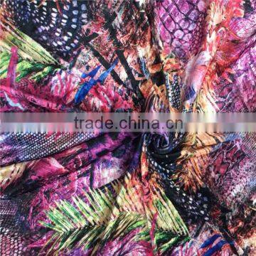 China Direct Manufactory 95 Korean 5 Spandex Spandex Digital Print Velvet