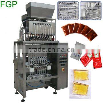 Multi lanes sauce / oil / ketchup / paste packing machine