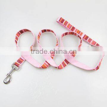 custom nylon wholesale dog leash with stainless steel chain