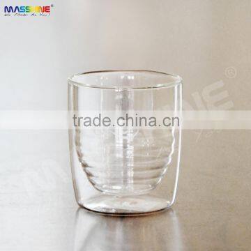 Manufacturer Mouthblown Borosilicate Double Wall Glass Drinkware Cup