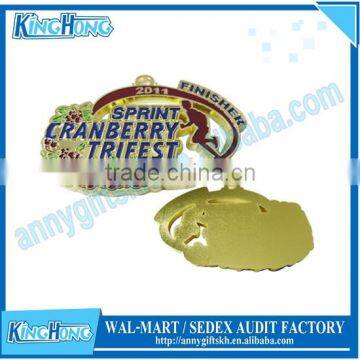 Die Cut Zinc Alloy Shenzhen Manufactory Gold Medal