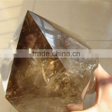 2015 smoky quartz crystal singing hexagon pyramids for healing