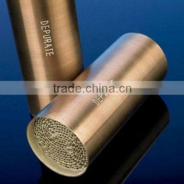 High flow universal engine exhaust system honeycomb metal oxidation catalyst