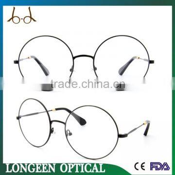 G6397M-LQ0001 black European Retro Style Round Reading glasses