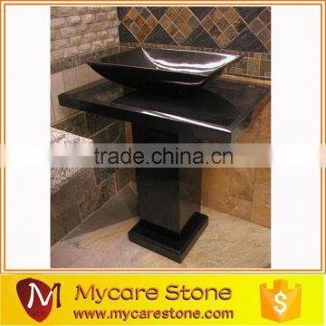 New arrival black pedestal basin on sale,bathroom basin