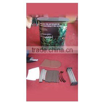 Portable expo promotional exhibition folded curved 2*2 pop up advertising counter