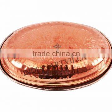 Steel Copper Dish Serving Oval Platter Restaurant Ware Hotel Kitchen Dining No.1 photo-4
