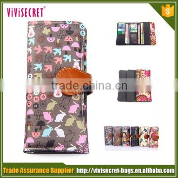 Factory supplier more famous in china name brand floral wallet for women