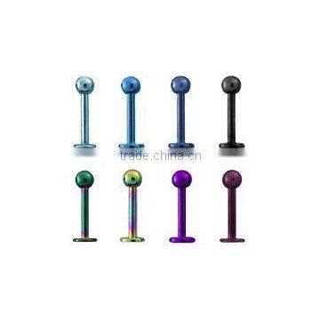 Fashionable! Blue magnetic Titanium Anodized Labret Lip Piercing