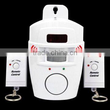 PIR MP Alert Infrared Sensor Anti-theft Motion Detector Alarm Monitor Wireless Alarm system+2 remote controller