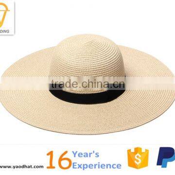 hotsale ladies wide brim floppy paper straw hats