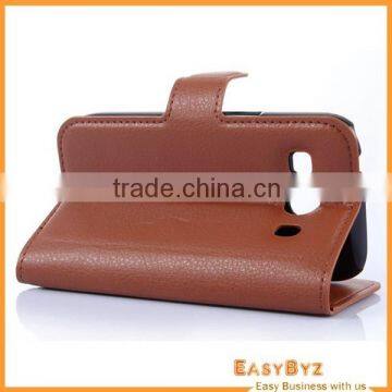 Litchi Leather Wallet Cover for Samsung Galaxy Ace 4