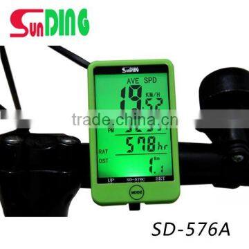 Multifunctional touch screen cycle computer multi-color bike speedometer green yellow black blue