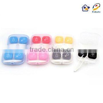 pink arrow design contact lens double case